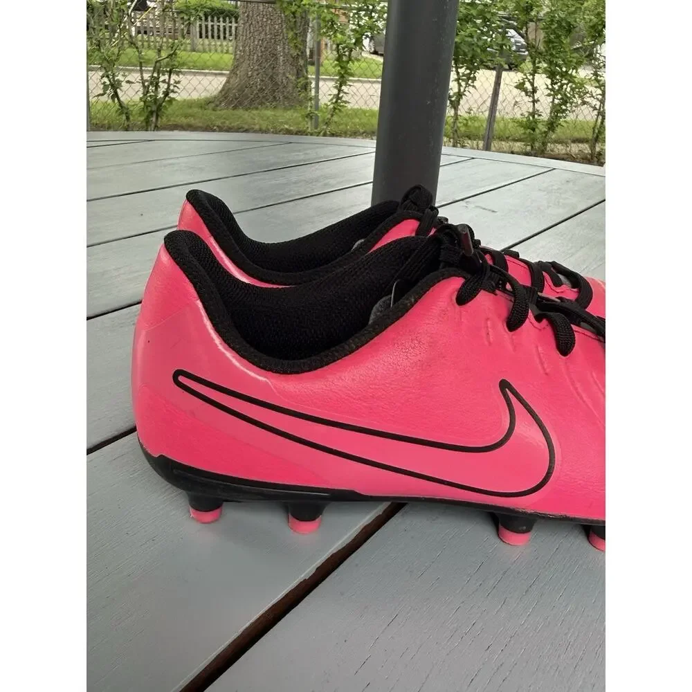 nike tiempo club fg kids youth size 3Y shoes pink athletic soccer cleats